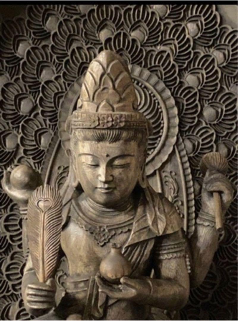 井波彫刻　特大型高91cm 　香樟材　時代彫刻　木彫仏教　十一面観音菩 井波彫刻 特大型高91cm 香樟材 時代彫刻 木彫仏教 十一面観音菩薩立像