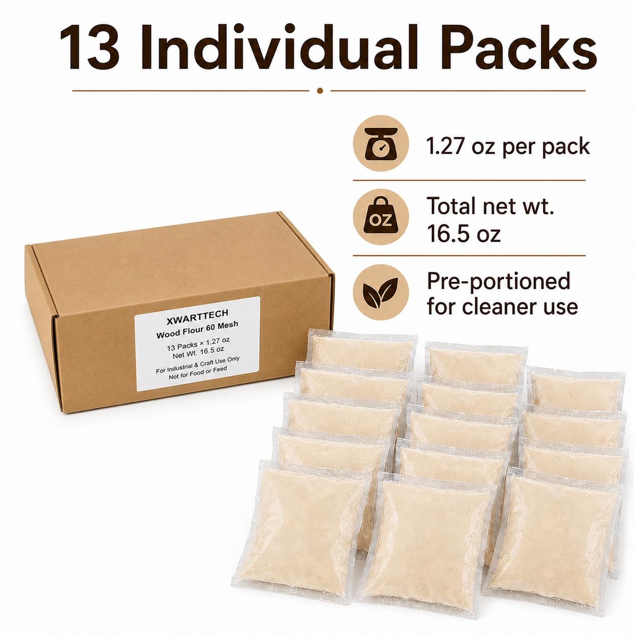 Fine Wood Flour - 16oz for Crafts & DIY -6
