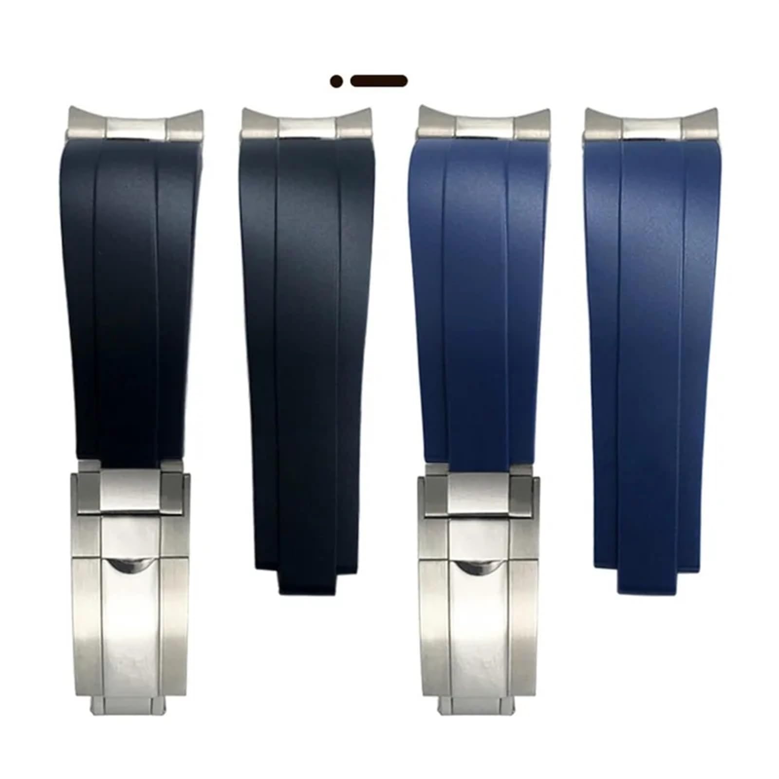 Cinturino in gomma con fibbia corta da 20 mm e 21 mm, adatto per Rolex Daytona Submariner Ruolo OYSTERFLEX Yacht Master piccolo polso in silicone
