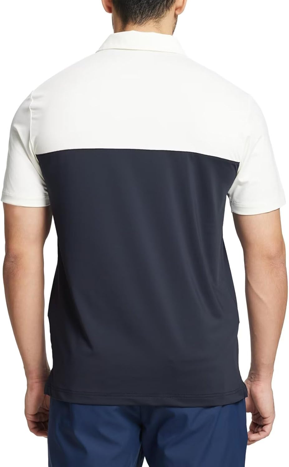 M MAELREG Golf Shirts for Men Dry Fit Performance Chest Print Color Block Moisture Wicking Casual Short Sleeve Polo Shirts - Image 4