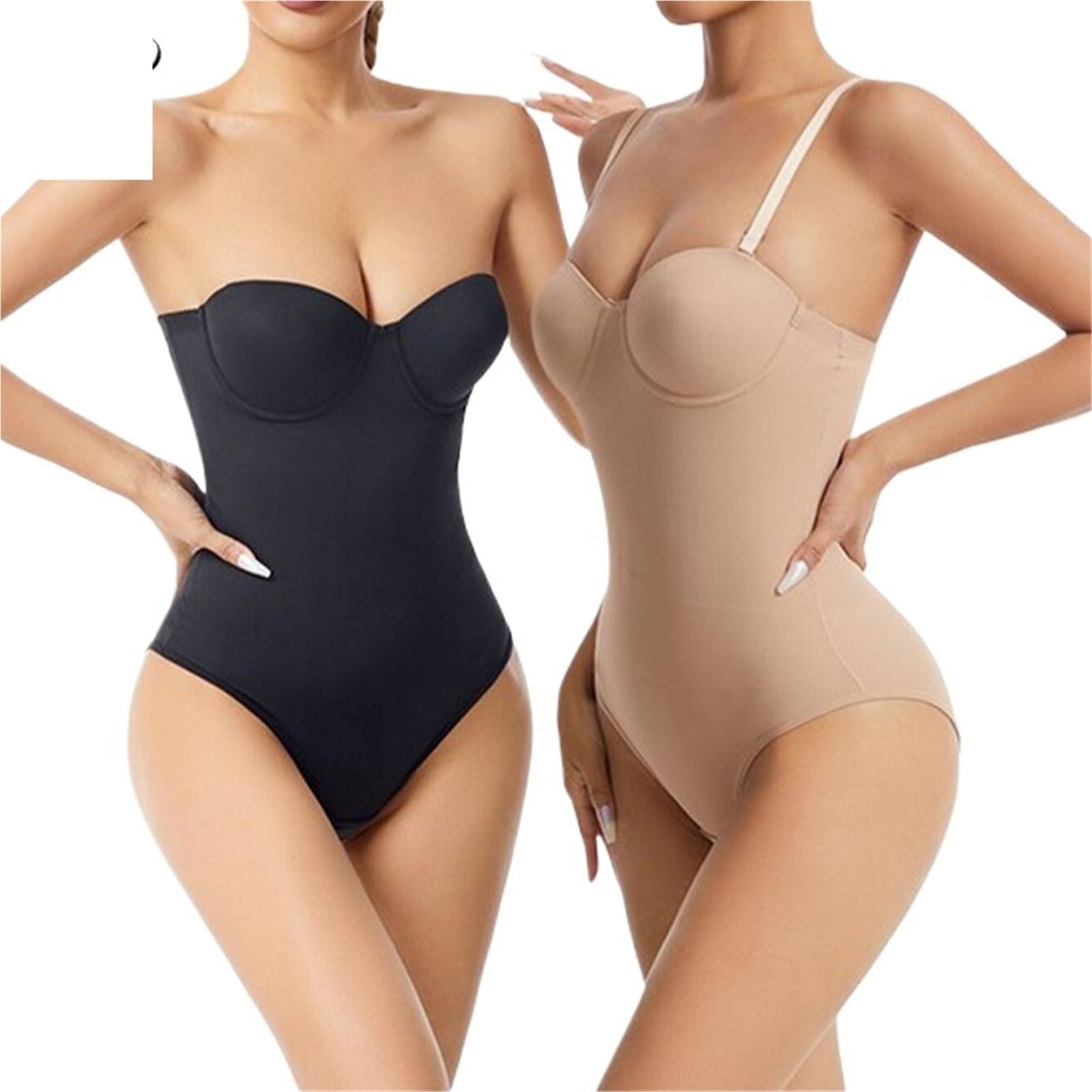 WNBFTTK Faja Mujer Body de mujer adelgazante | Shaper Tummy Control Shapewear Correa de hombro desmontable Ropa interior femenina
