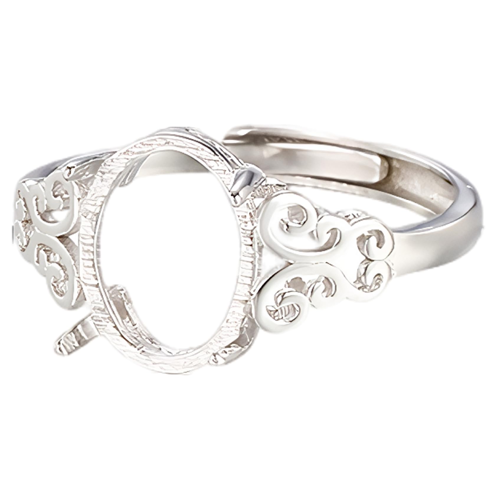 Bague vierge en argent sterling 925 pour pierres précieuses