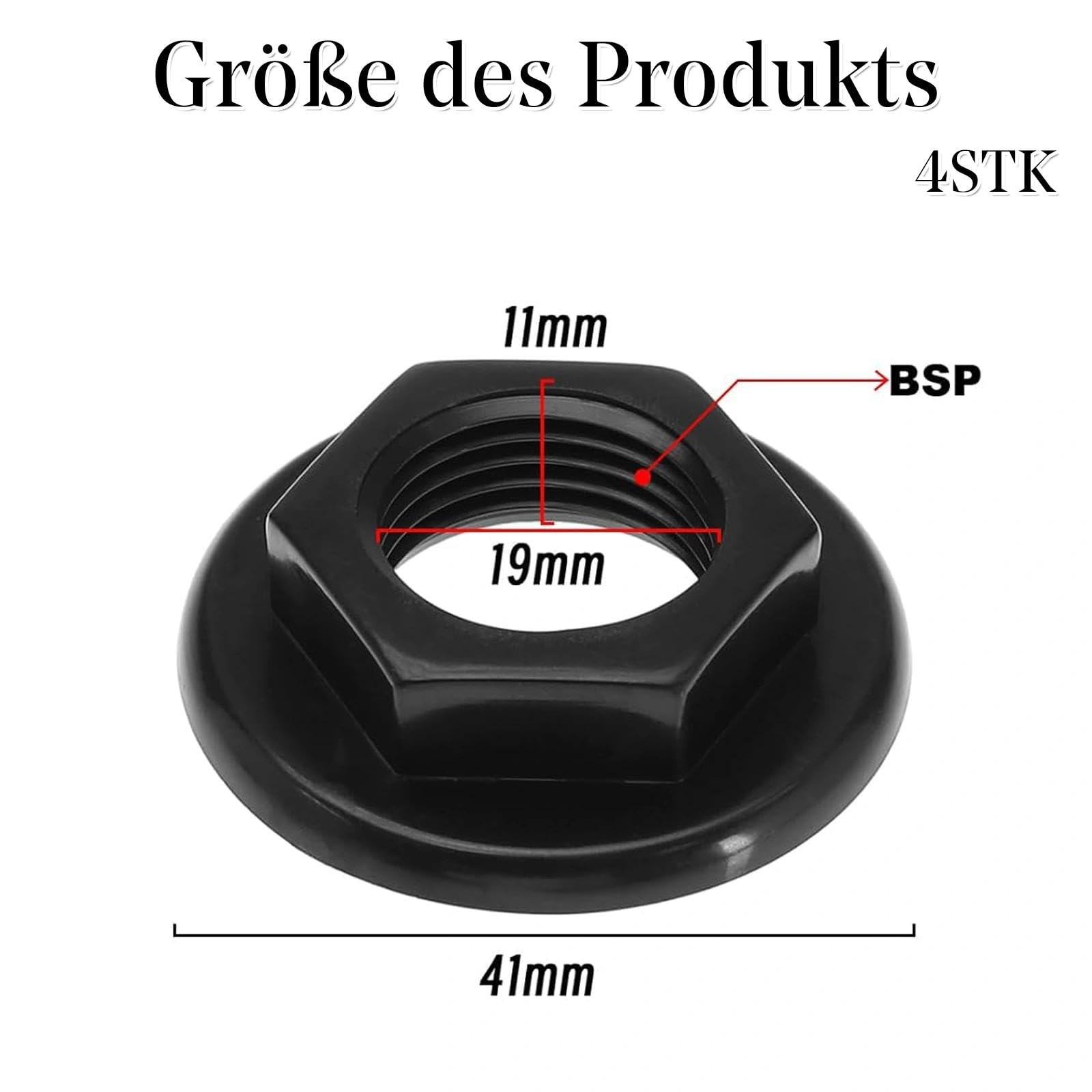 4 pezzi Sink Tap Back Nut 1/2" BSP Plastic Black Nuts Accessories for Bathroom Basin Taps Mixers Round Faced Flanged Back Nuts Home Tools lavello rubinetto posteriore pollici BSP plastica 1/2"