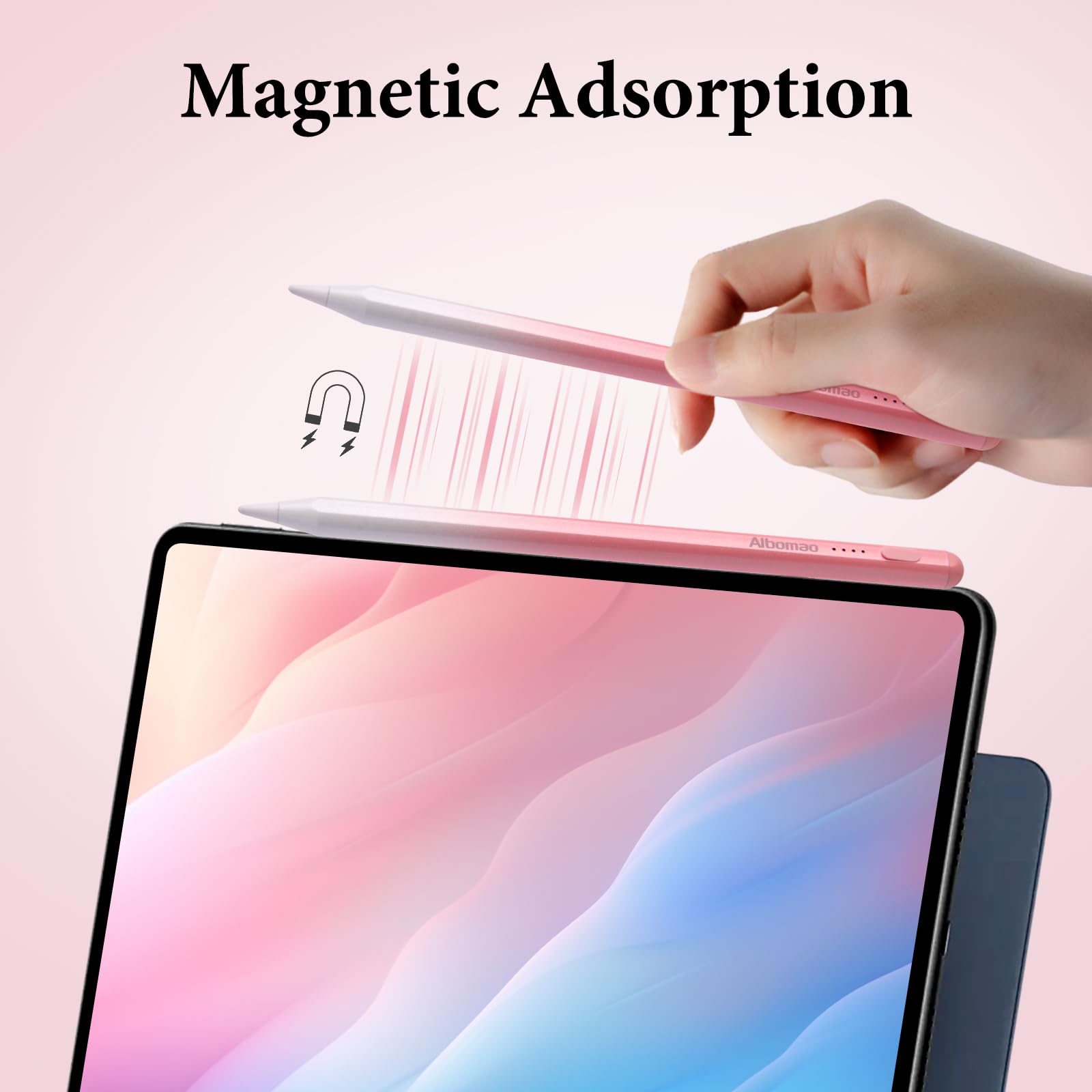 Creative Stylus Pen para pantallas táctiles - Batería de larga duración, compatibilidad universal para iPhone/iPad/Samsung/Huawei/Lenovo y otras tabletas iOS/Android, para dibujar y escribir (rosa)