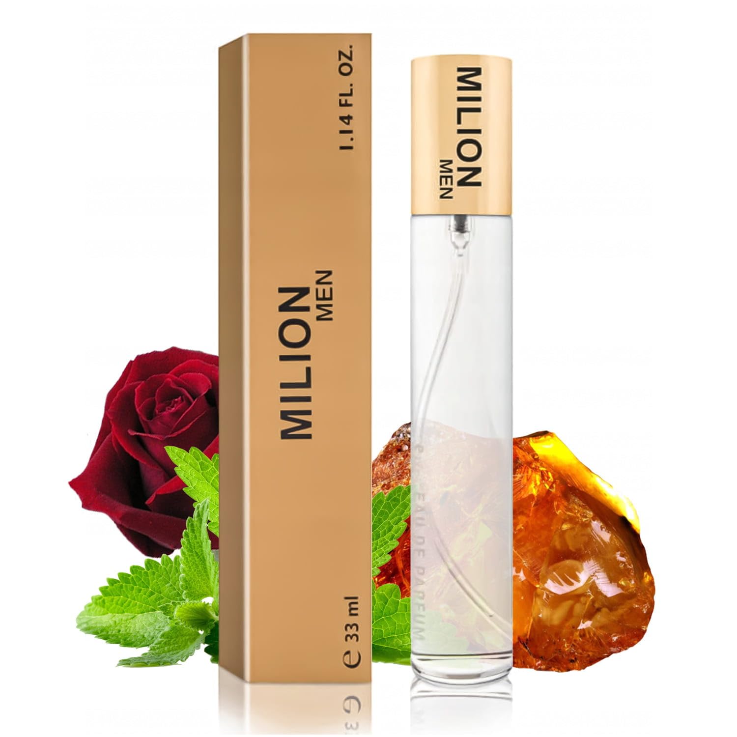 NAINA Herrenparfums Milion Men 33ml – Parfums für Männer – Parfümfläschchen Spray, Flakon Eau de Parfum – Inspiriertes Herren Parfüm - Einzigartige Düfte und Dufterlebnisse - Aromatisches Herrendüfte