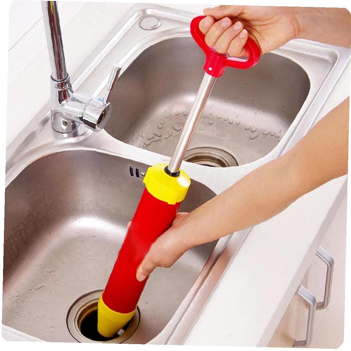 Power-Glocke - Zuigkap voor afvoer, douche & wastafel - Krachtige ontstopper - Rood