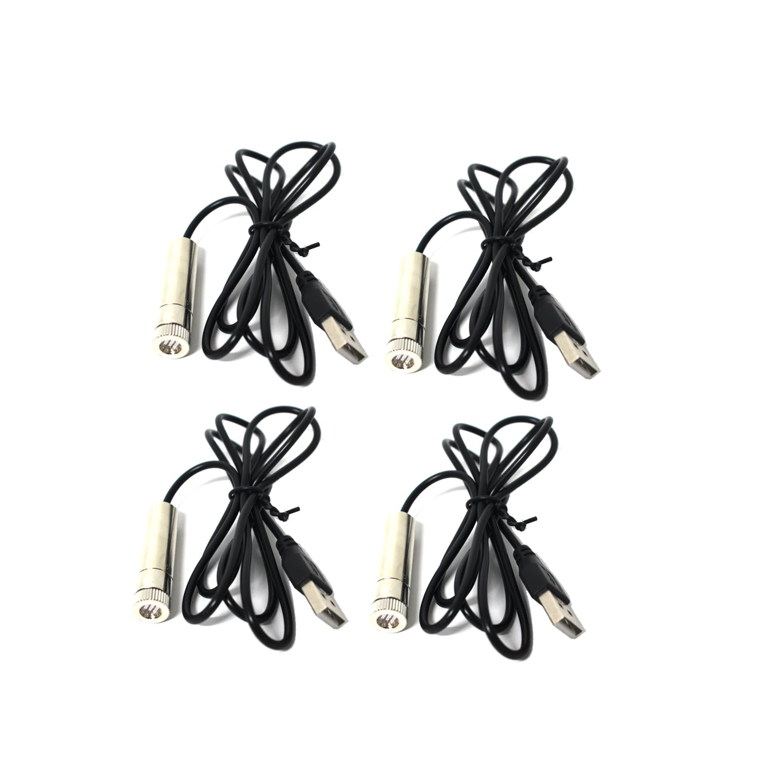 Green line laser module, industrial laser module, adjustable focus, line length 39?USB connector diameter 12mm(line-4pack)