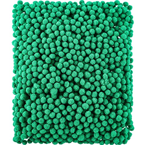 2000 Pieces 6 Mm Assorted Pom Poms For Crafts, Small Christmas Pompoms Arts And Crafts Fuzzy Poms Ball, Christmas Holiday Costume Pom Hobby Supplies And Diy Creative Crafts Decorations (Green) #TOP19