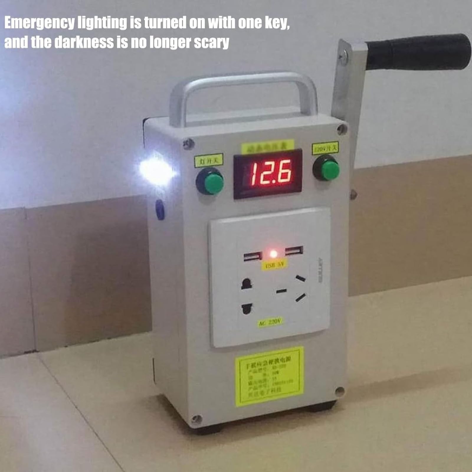 Wind Up Solar Radio, 8000mAh Draagbare Crank Radio AM/FM SOS Alarm