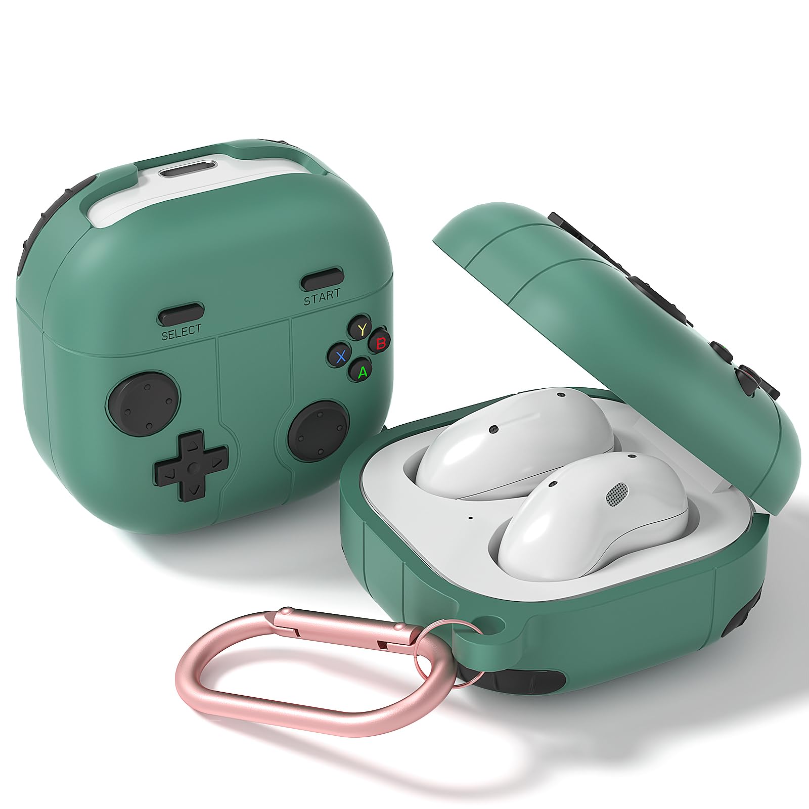 Funda para Samsung Galaxy Buds2 Pro (2022), Galaxy Buds 2 (2021), Galaxy Buds Pro (2021), Galaxy Buds Live (2020), XMBYGY Funda de Silicona con Llavero para Auriculares Galaxy Buds (Monster) — view 24