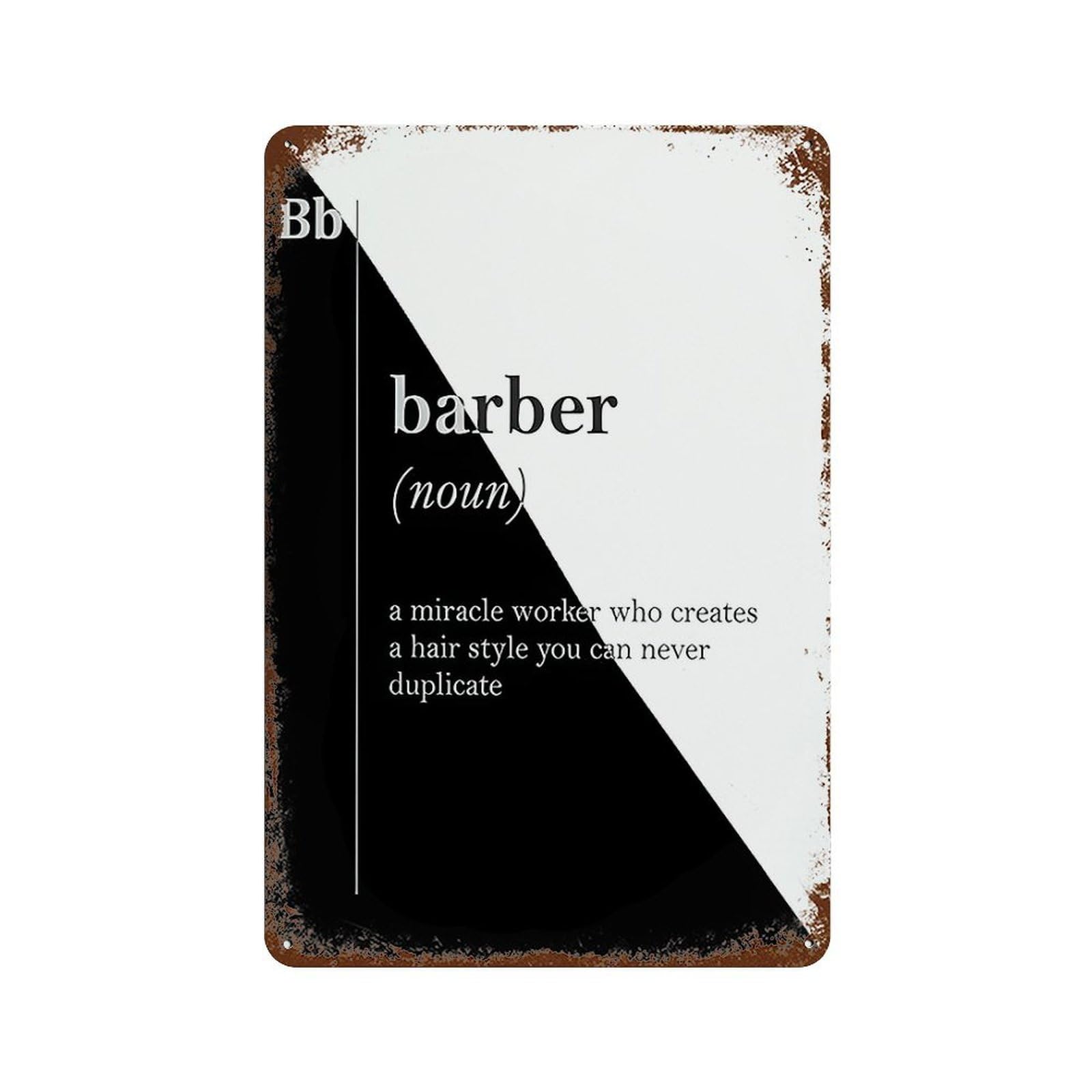 xiaoxiaoshen Barber Definition Wall Decor Art Metal Tin Poster Modern Home Decor Art Home Bar Shop Decorations Vintage Sign 30x20cm