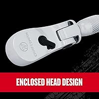 Vista 6 de CRAFTSMAN Trinquete Serie V, accionamiento de 1/4 pulgadas, 80 dientes, cabeza flexible (CMMT86302V)