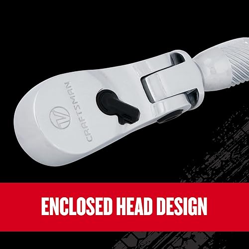 Miniatura 6 de CRAFTSMAN Trinquete Serie V, accionamiento de 14 pulgadas, 80 dientes, cabeza flexible (CMMT86302V)