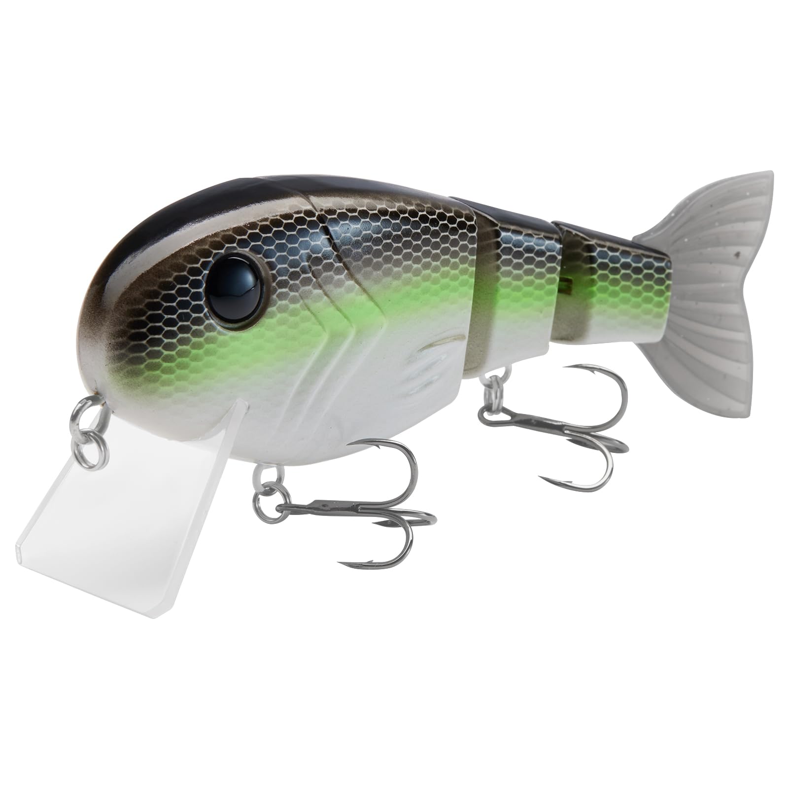 BASSROCK Topwater Fishing Lures for Bass Pike Salmon Floating Swimbait Jointed Crankbait Freshwater Saltwater 4.9in/1.76oz RK1001