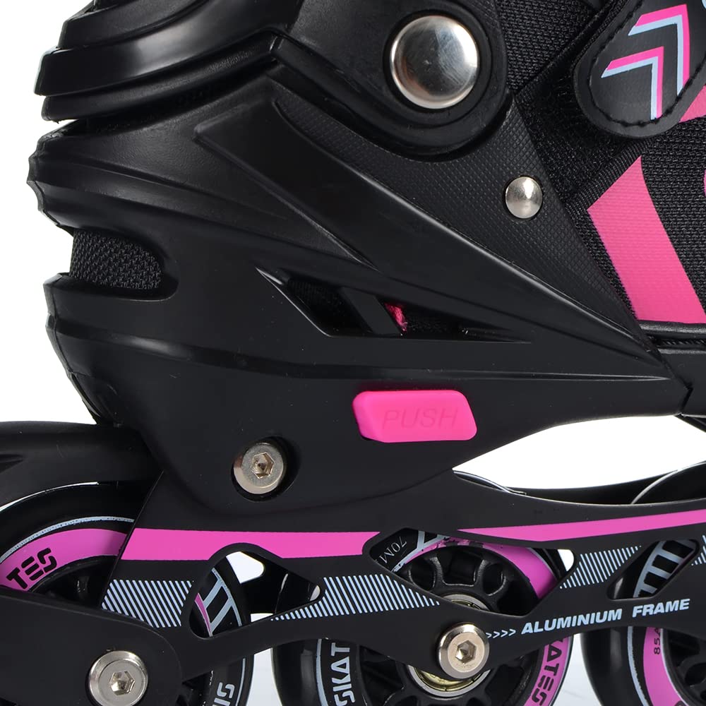 Pattini in linea 4 in 1, pattini in linea regolabili, per bambini e adulti, cuscinetti ABEC7, taglie 29-43