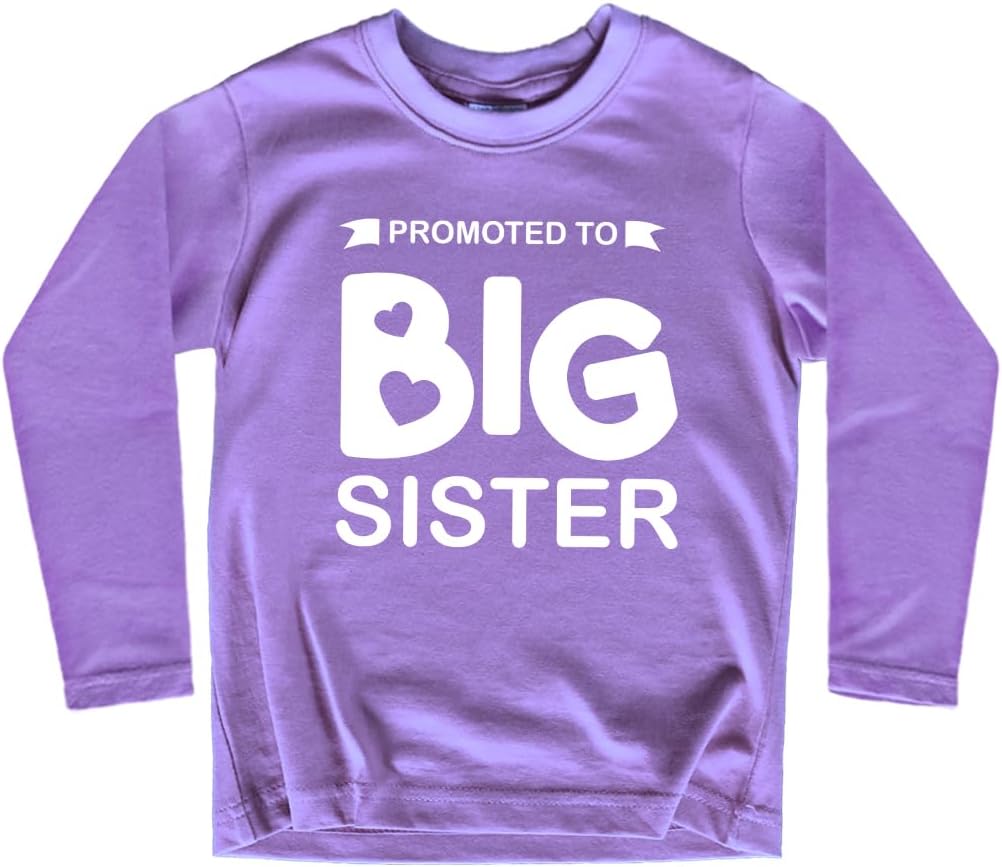 Promoted to Big Sister Shirt for Little Girls Toddler Baby Announcement Outfits