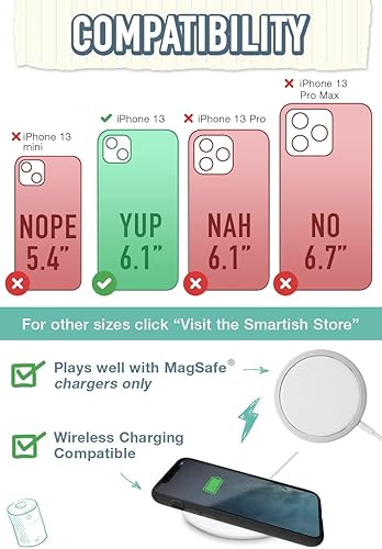 Miniatura 6 de Smartish - Funda delgada para iPhone 13, Gripmunk, ligera + protectora, funda de agarre fina, color negro