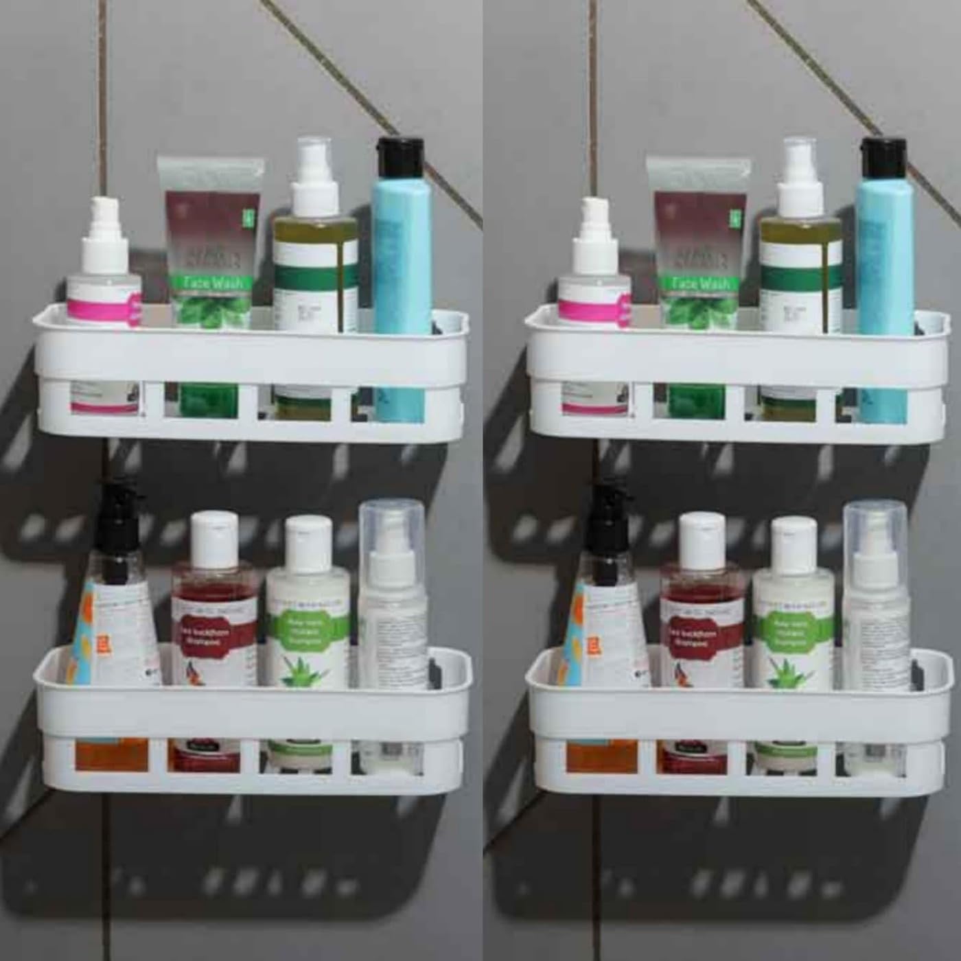 MR HOMES STORE Bathroom Rack, Bathroom Accessories, Bathroom Shelf, Bathroom Hardware and Accessories, Washroom, Basin Kitchen Multipurpose Shelves, Pack of 4