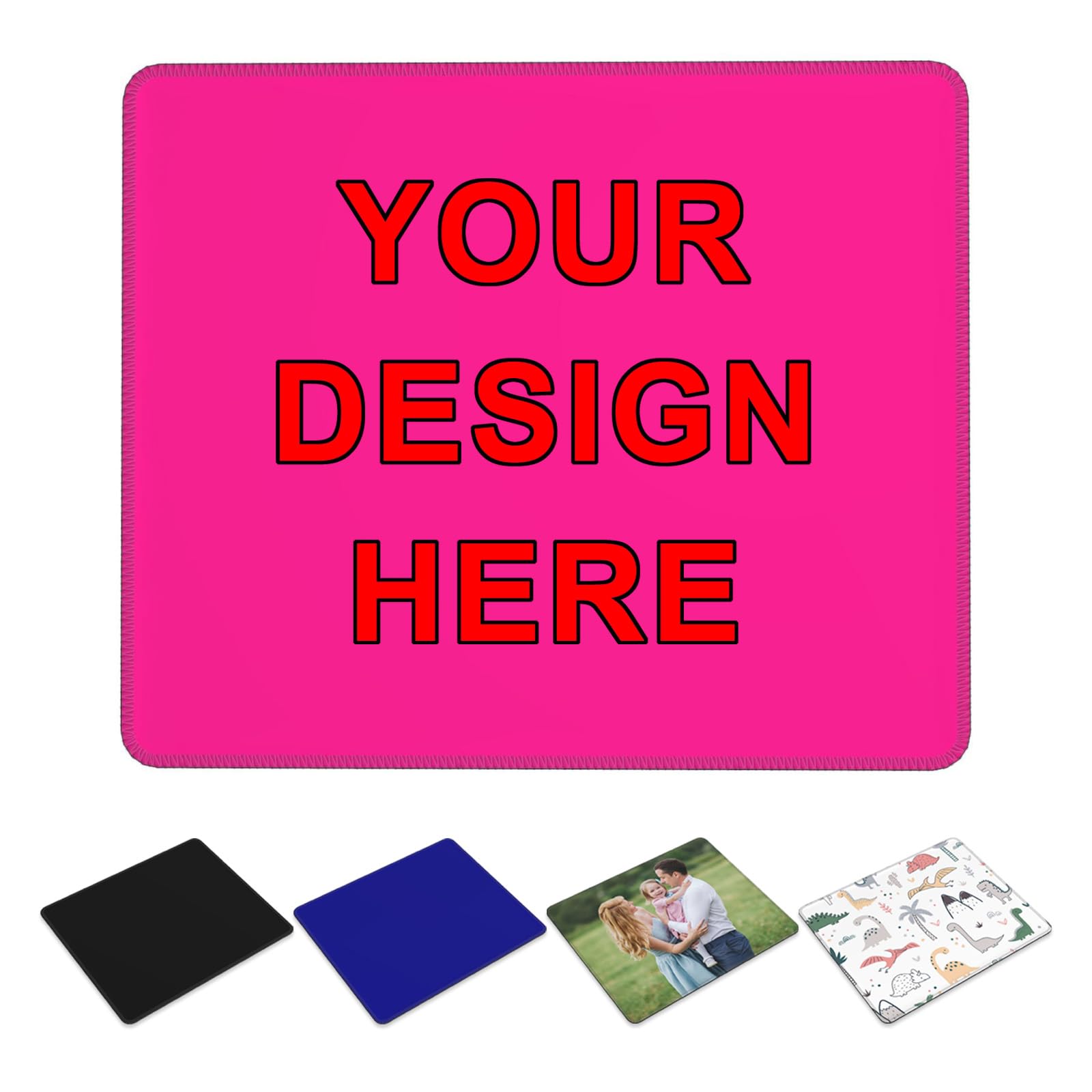 Custom Mousepad with Photo Personalized Mouse Pads Non-Slip Mat Customized Picture Text Laptop Mousepads for Gaming Desk Accessories, Home Office
