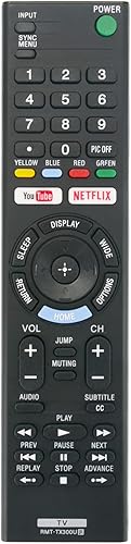 Allimity RMT-TX300U RMTTX300U - Control remoto de repuesto compatible con Sony 4K Smart TV KD-49X700E KD-55X700E KD-65X730F KD-50X690E KD-43X720E