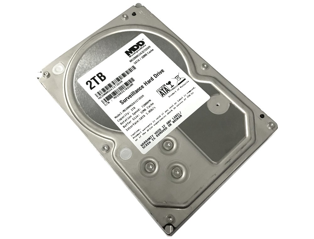 MDD MAXDIGITALDATA 2TB 32MB Cache 7200PM SATA 3 0Gb s 3 5inch Internal Surveillance CCTV DVR Hard Drive