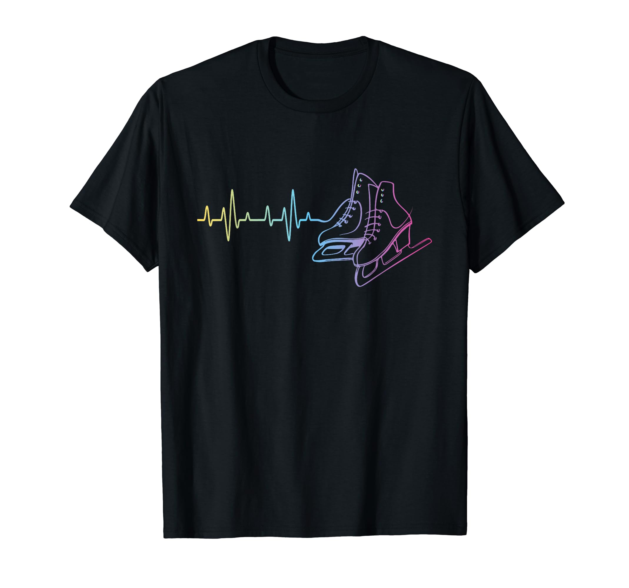 Ice Skating ShirtsIce Skating Pulse Heartbeat - Skates Speed Skater T-Shirt