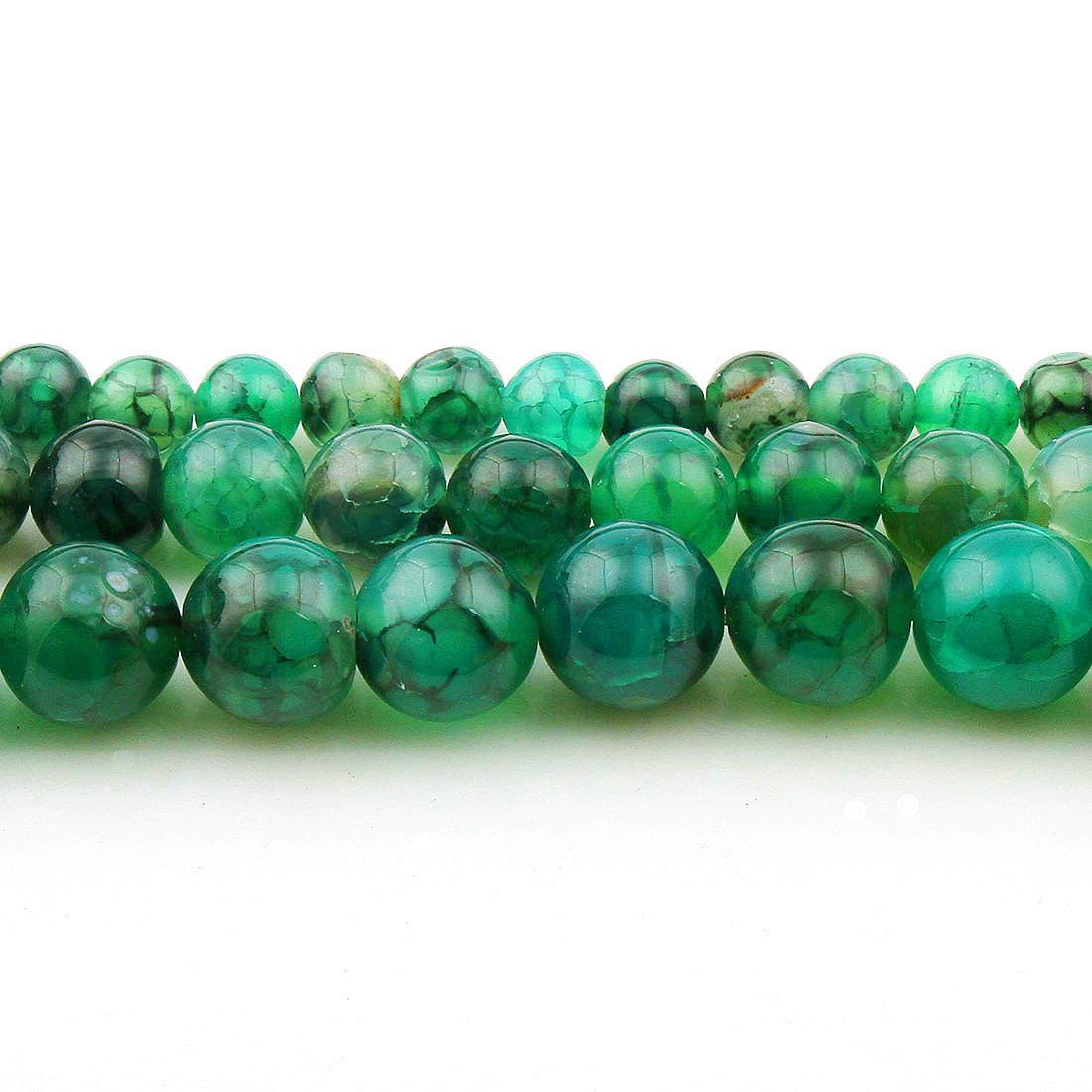 Perlin Green Round Ball Stone Beads, Pack of 18, 6 mm, 6mm 18 Stück - Image 4