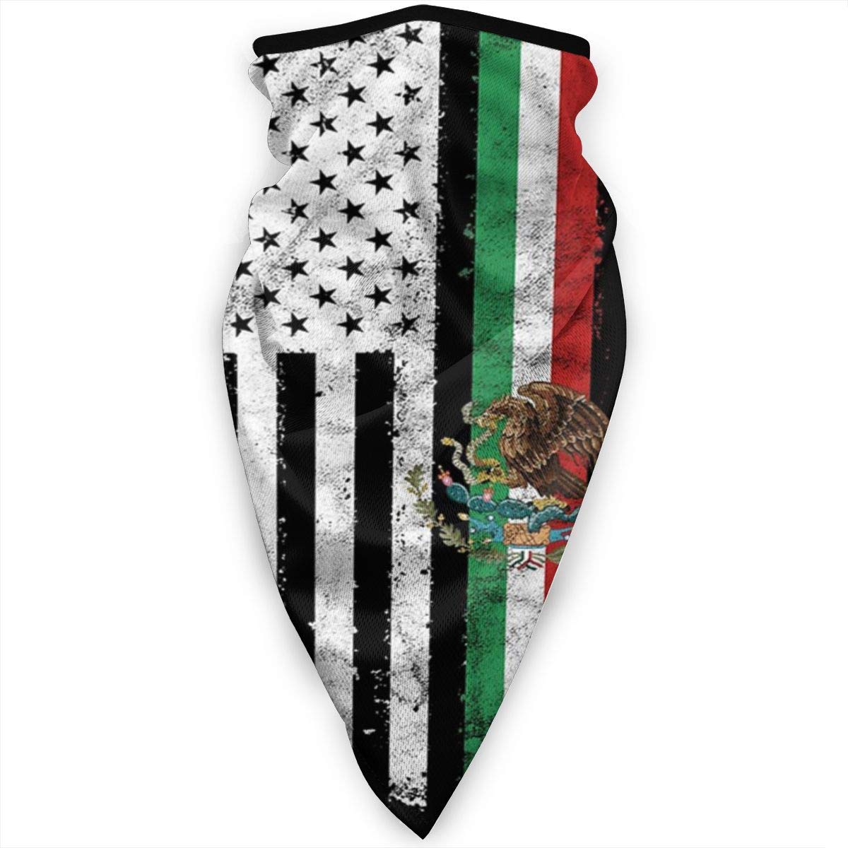 Mexican-American Flag Neck Gaiter Warmer Windproof Face Mask Scarf Outdoor Sports Mask
