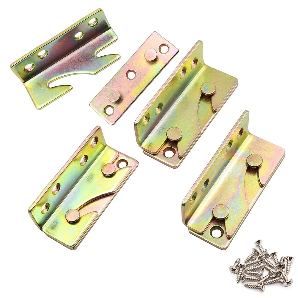 Buy 4 Sets Bed Rail Brackets,Heavy Duty Bed Rail Fittings for