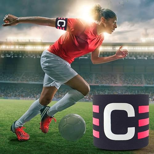 Miniatura 4 de Moligin Bandas ajustables para capitanes de fútbol, accesorios deportivos de equipo para niños y adultos, 2 unidades de uniformes