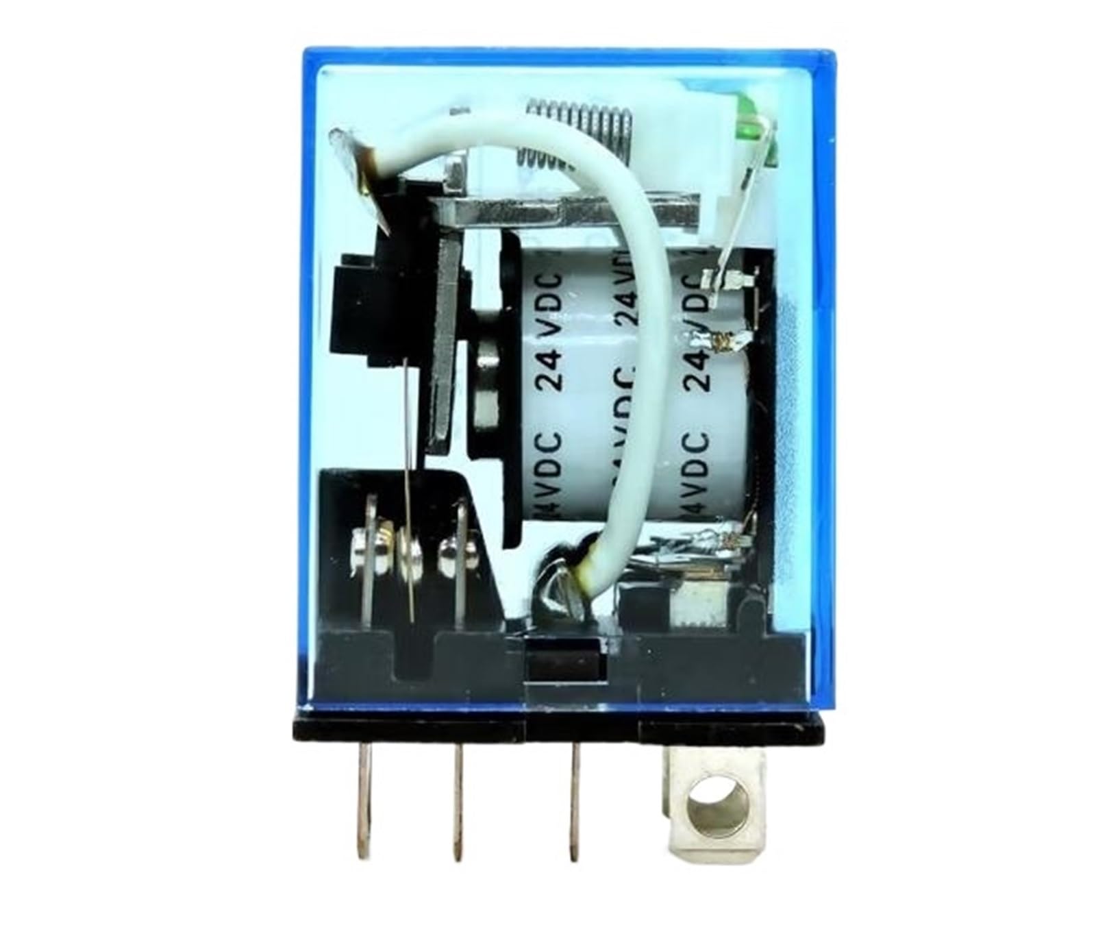 Relés Relé intermedio pequeño 2 Aperturas Cierres 8 Pines 10A con luz DC12V DC24V LY2N-J(LY2N J DC24V Base)