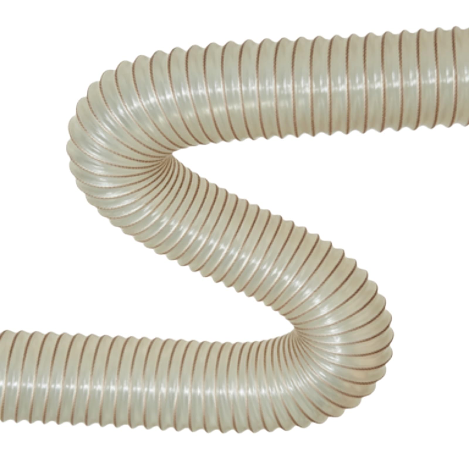 Transparent PU Hose, 100mm ID, 1m Length, 0.63-2mm Thickness, Vacuum(0.63mm)