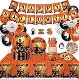 TAVADA Halloween Stoviglie per Feste,216 PCS Set...