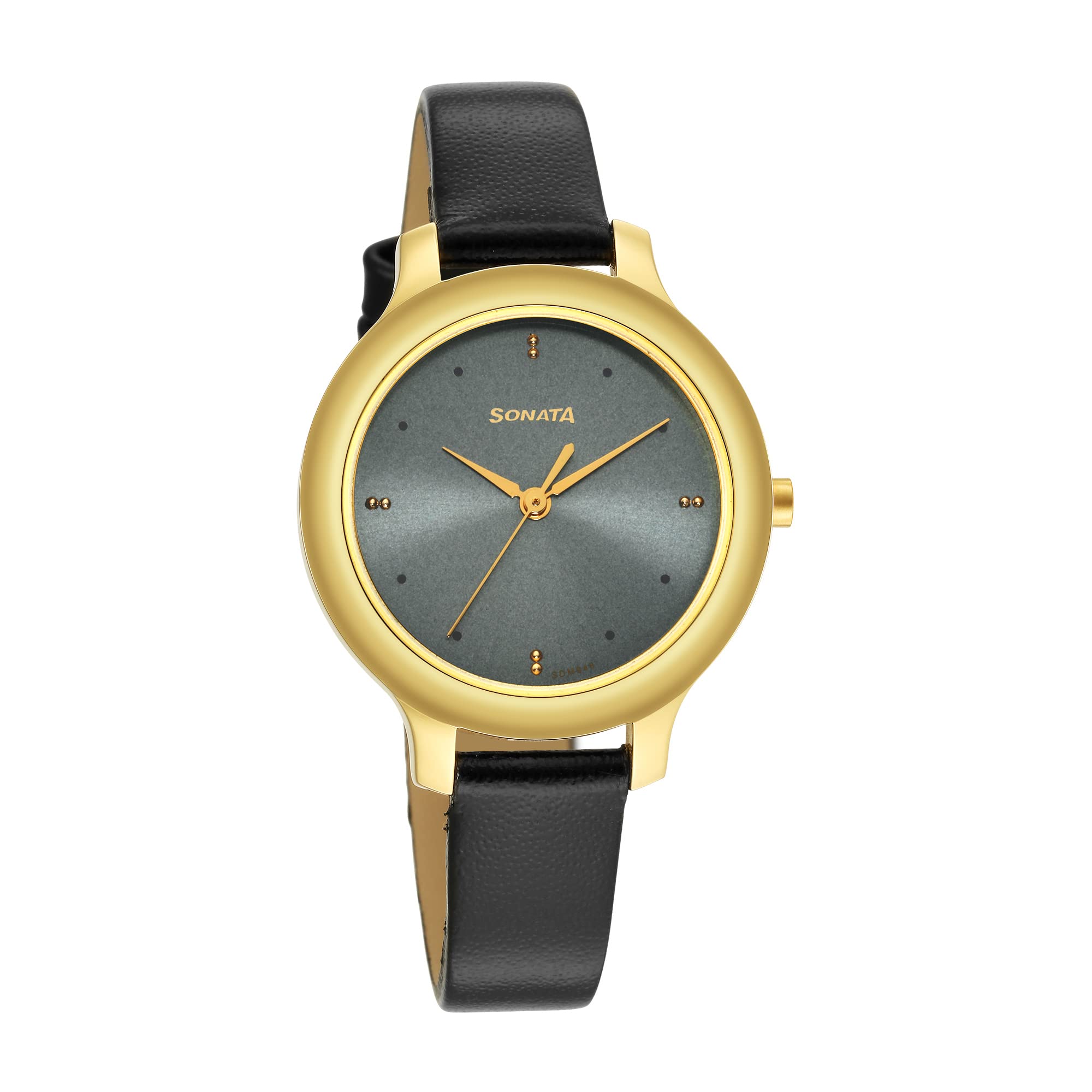 Sonata Gold Edit Grey Dial Women Watch with Leather Strap-NS87042YL01W (B0B5LJB48J) Amazon Price History, Amazon Price Tracker