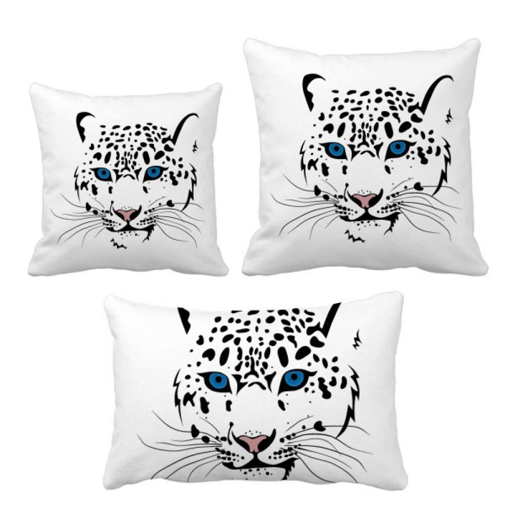 Housse de coussin tête de tigre blanche DIYthinker décoration canapé salon