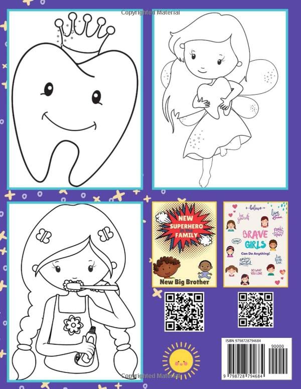 Tooth Fairy Coloring Book: Teeth Brushing Advice from the Tooth Fairy Gift to read and color image 3