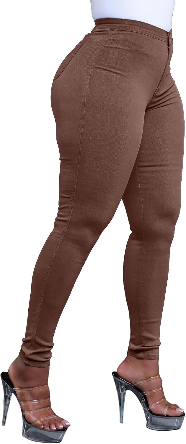 Women’s High Waisted Stretch Jeans Denim Leggings with Real Back Pockets Jeggings for Women - Image 3