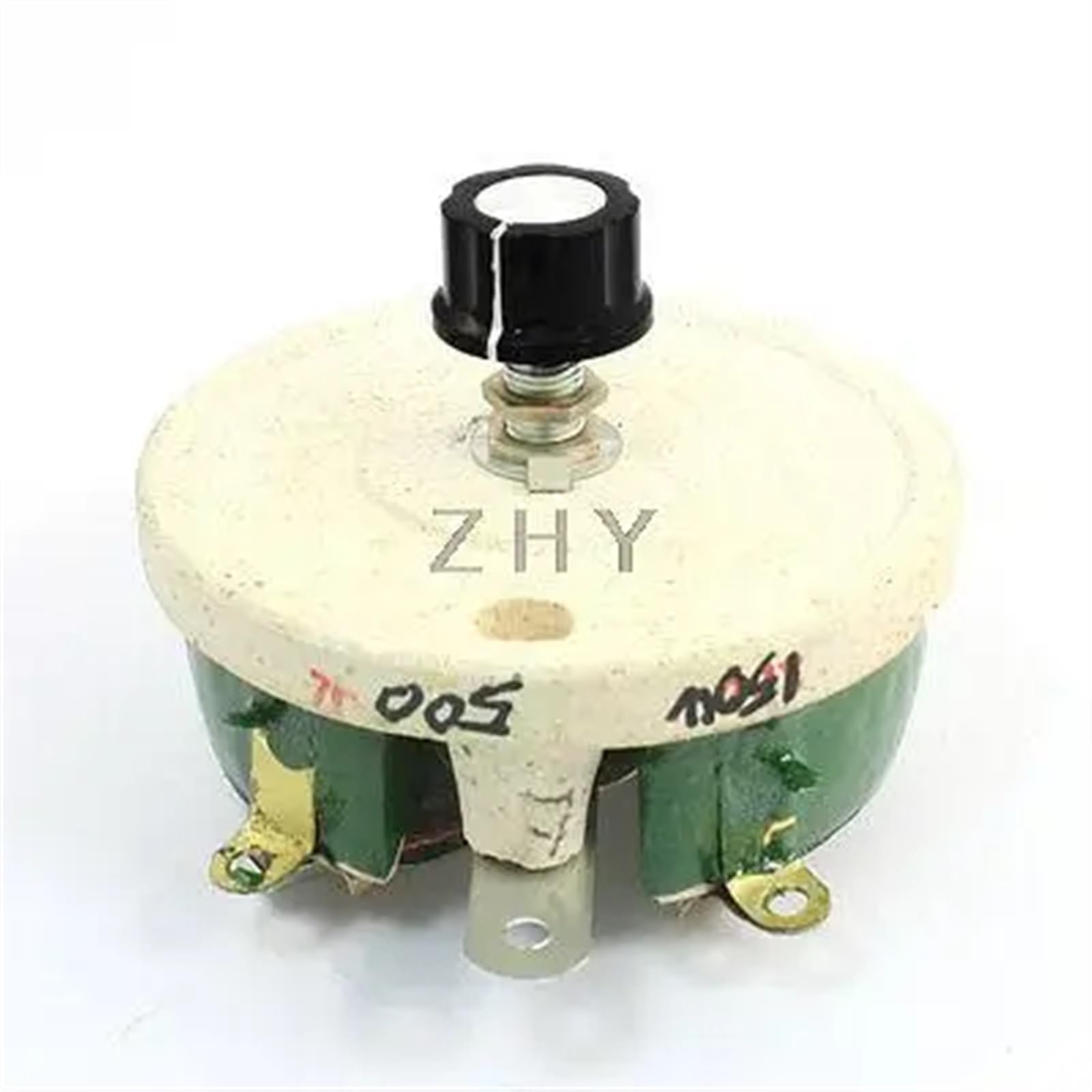 BC1-200W 300W 500W 1/2/5/10/15/20/30/50/100/200/500R 1K/3K/5K Ohm Keramik Variable Pot Rotary Einstellbare Widerstand Scheibe Rheostat (Color : 1R Ohm, Size : with KNOB_POWER-500W)