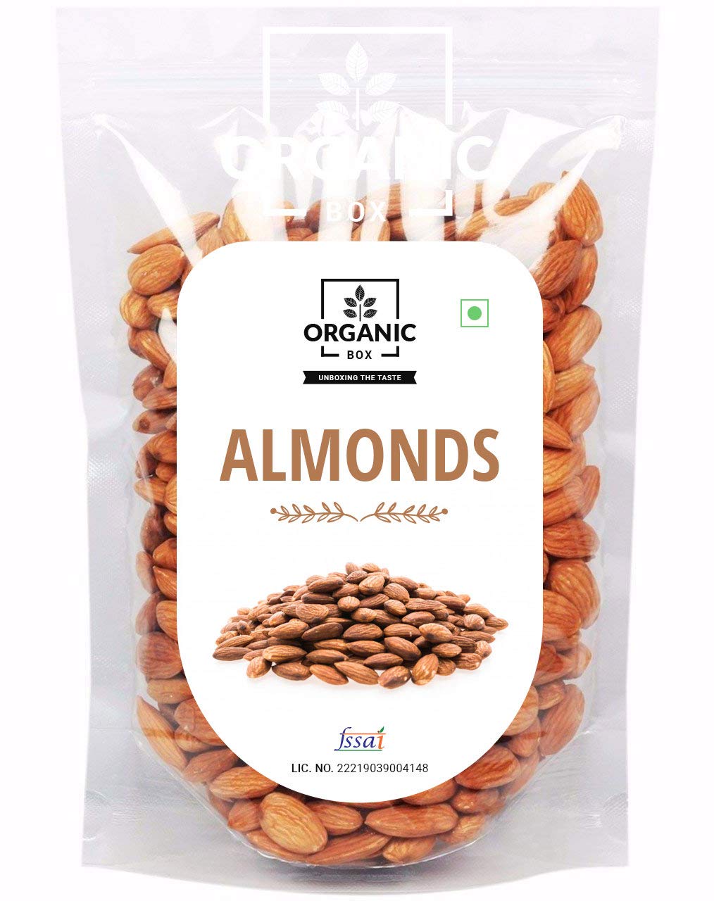 Organic Box Almonds California Giri American Almond Without Shell Dry Fruits Healthy Almond 1 Kg - Diwali Gift Pack
