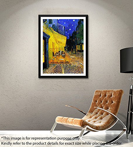 Image of Tallenge - Caf? Terrace - Top 10 Vincent Van Gogh Poster Collection - Large Poster Paper - Framed (24 x 34 inches)