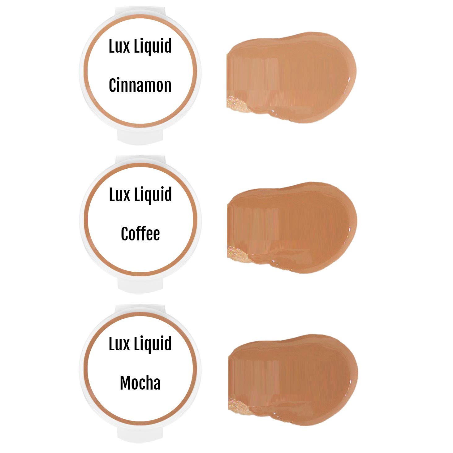 BaeBlu Organic LUX Liquid Foundation SAMPLES, Cinnamon, Coffee, Mocha