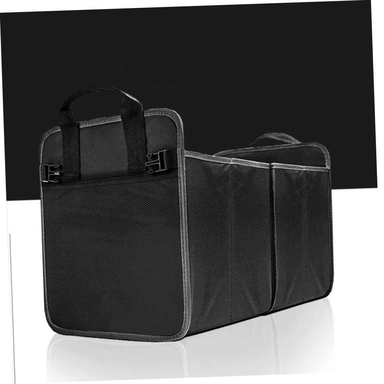 Gatuida Organizer per Bagagliaio Auto Multi-scomparto in Poliestere Oxford Tasche Laterali in Rete per Emergenze e Attrezzi Ripiegabile