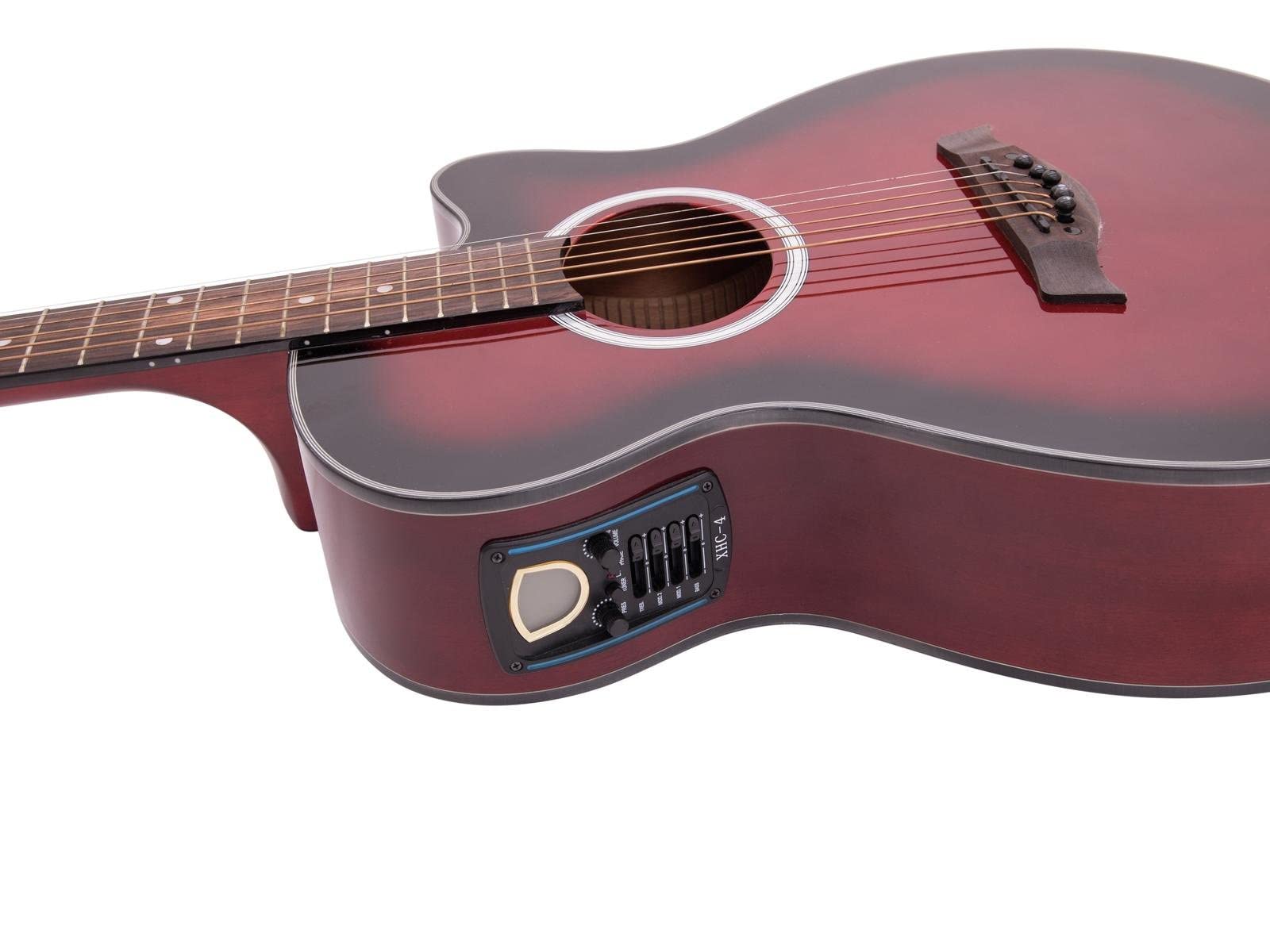 Dimavery 26235088 Aw-400 Chitarra Western, Rosso