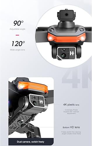 Miniatura 4 de Drone GPS plegable con cámara 4K UHD para adultos, cuadricóptero con motor sin escobillas, retorno automático a casa, sígueme, 20 minutos de tiempo