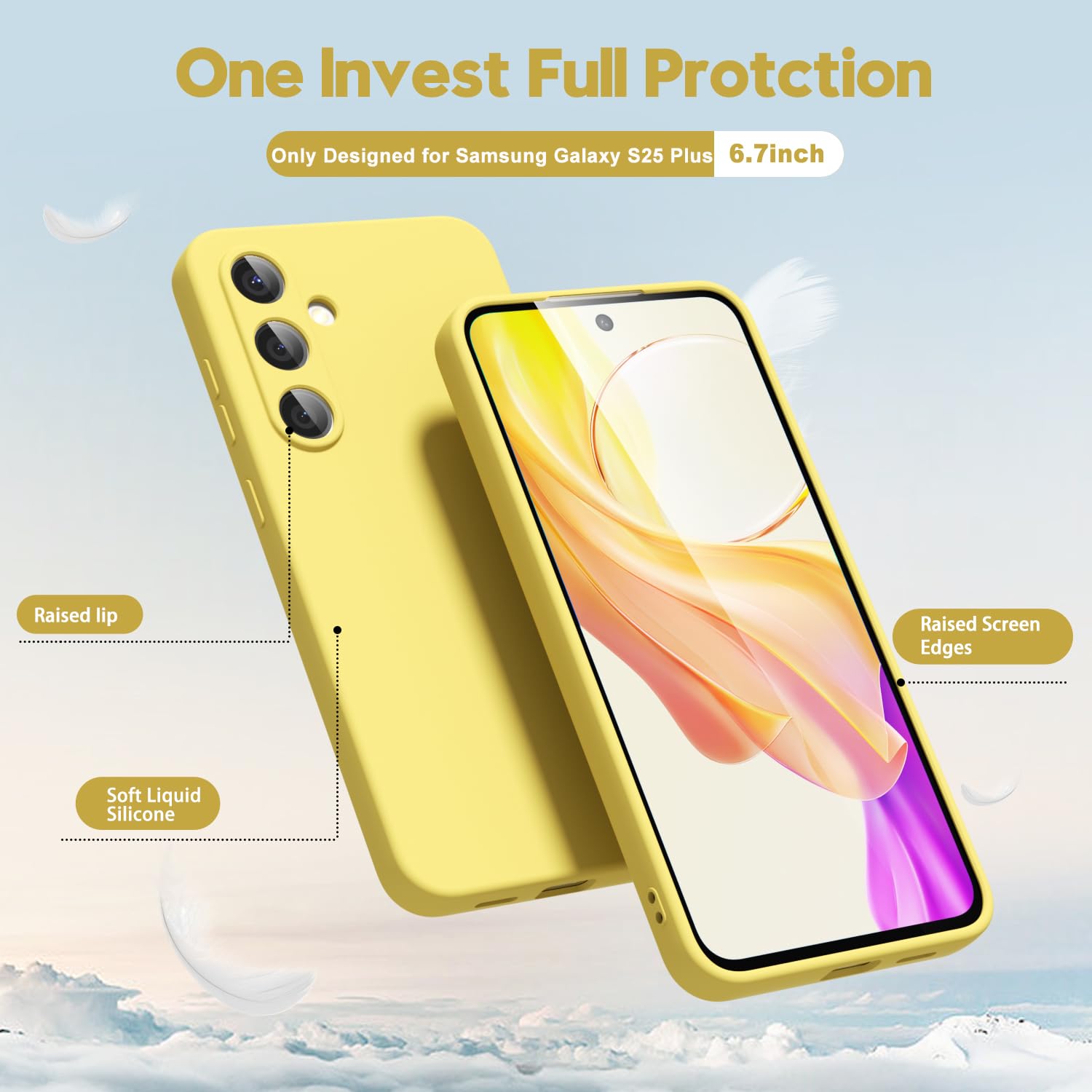 oakxco for Samsung Galaxy S24 Ultra Phone Case Liquid Silicone, Thin Slim Soft Rubber Gel TPU Plain Simple Cover for Women Girl Cute, Matte Solid Color, Brown Khaki Nude — view 656