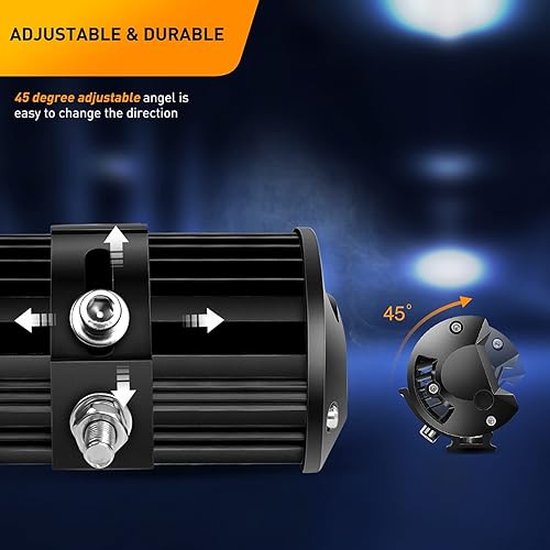 Miniatura 8 de GOOACC Barra de luz LED de triple fila de 12 pulgadas, 300 W, combo de inundación, iluminación de conducción todoterreno, luz de trabajo con arnés