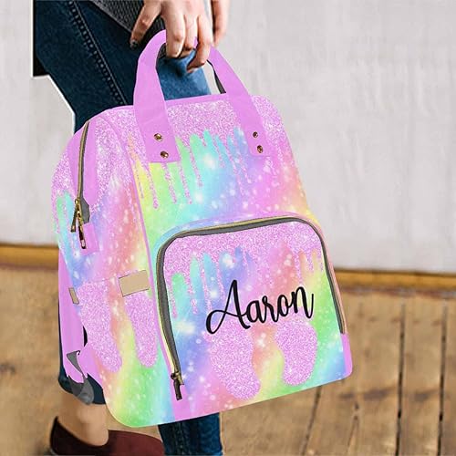 Miniatura 6 de Bolsa de pañales personalizada, mochila de pañales casual, mochila de bebé para mamá, Multi 09, talla única , Mochilas Daypack