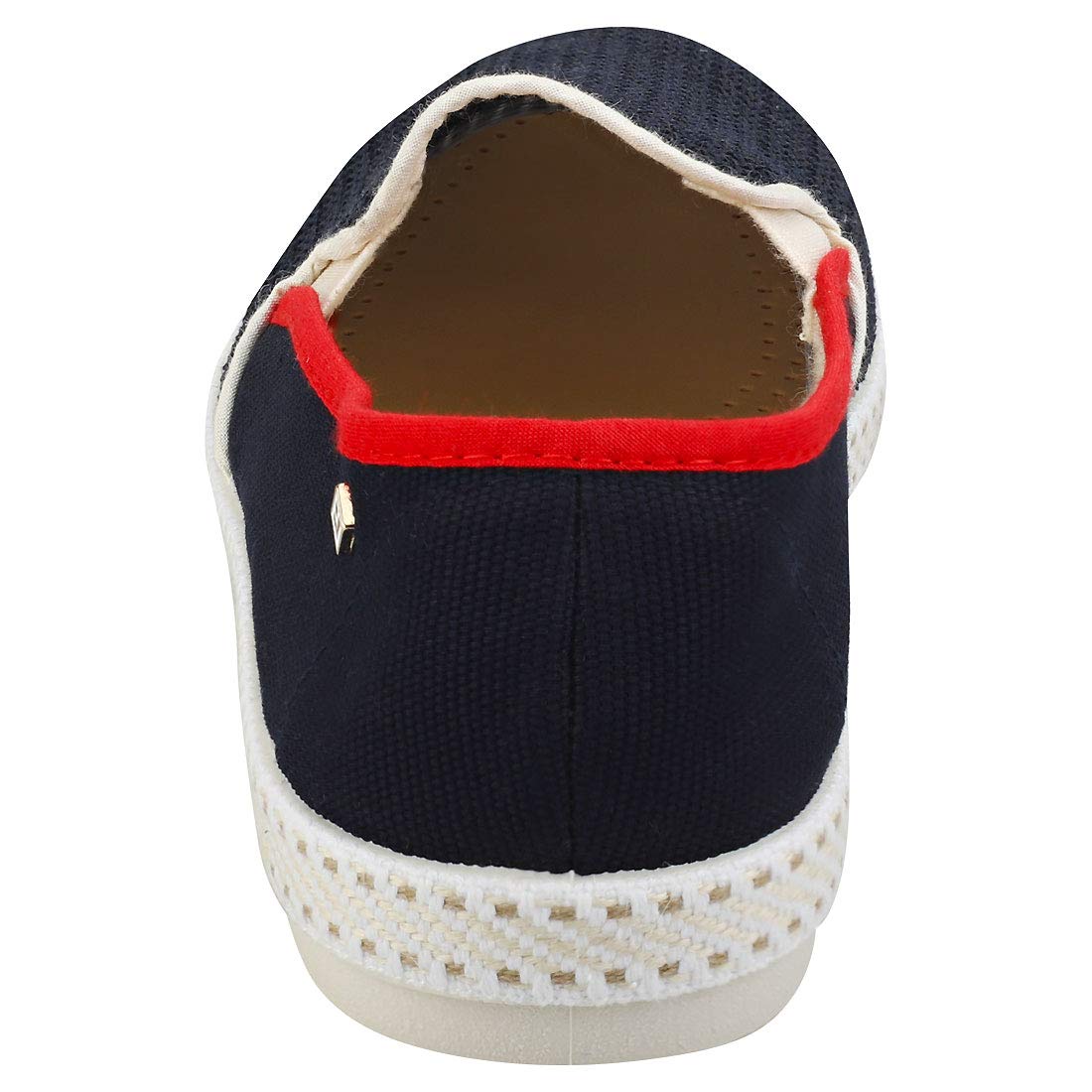 Rivieras Classic Match Mens Espadrillas Scarpe in Navy Rosso Bianco
