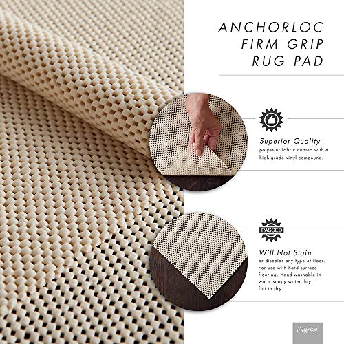 Image of Nourison ALK02 Anchorlock Non Slip Area Rug Pad 5'5 inch x 7'11 inch, Ivory