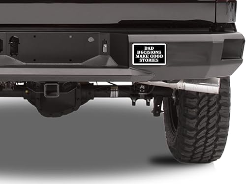 Miniatura 5 de Calcomanía sarcástica grande y divertida para ventana de automóvil, calcomanías para parachoques de mala decisiones para hacer buenas historias,